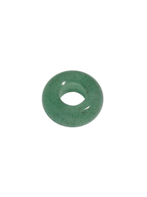 Natural green Dongling [single] 925 Sterling Silver Crystal Geometric Vintage Huggie Earring